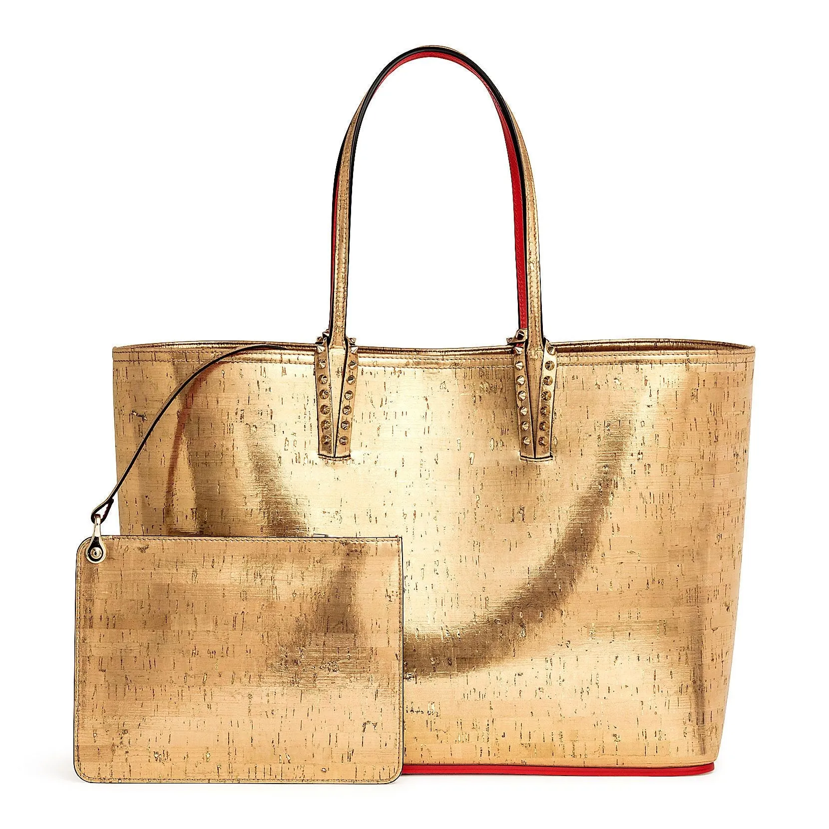 Christian Louboutin Cabata Liege Pepite gold cork tote