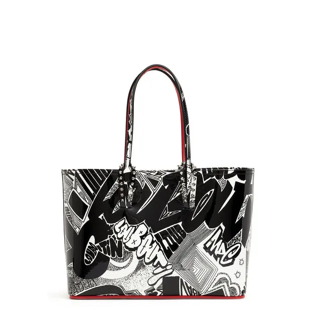 Christian Louboutin Cabata small Nicograf patent leather tote