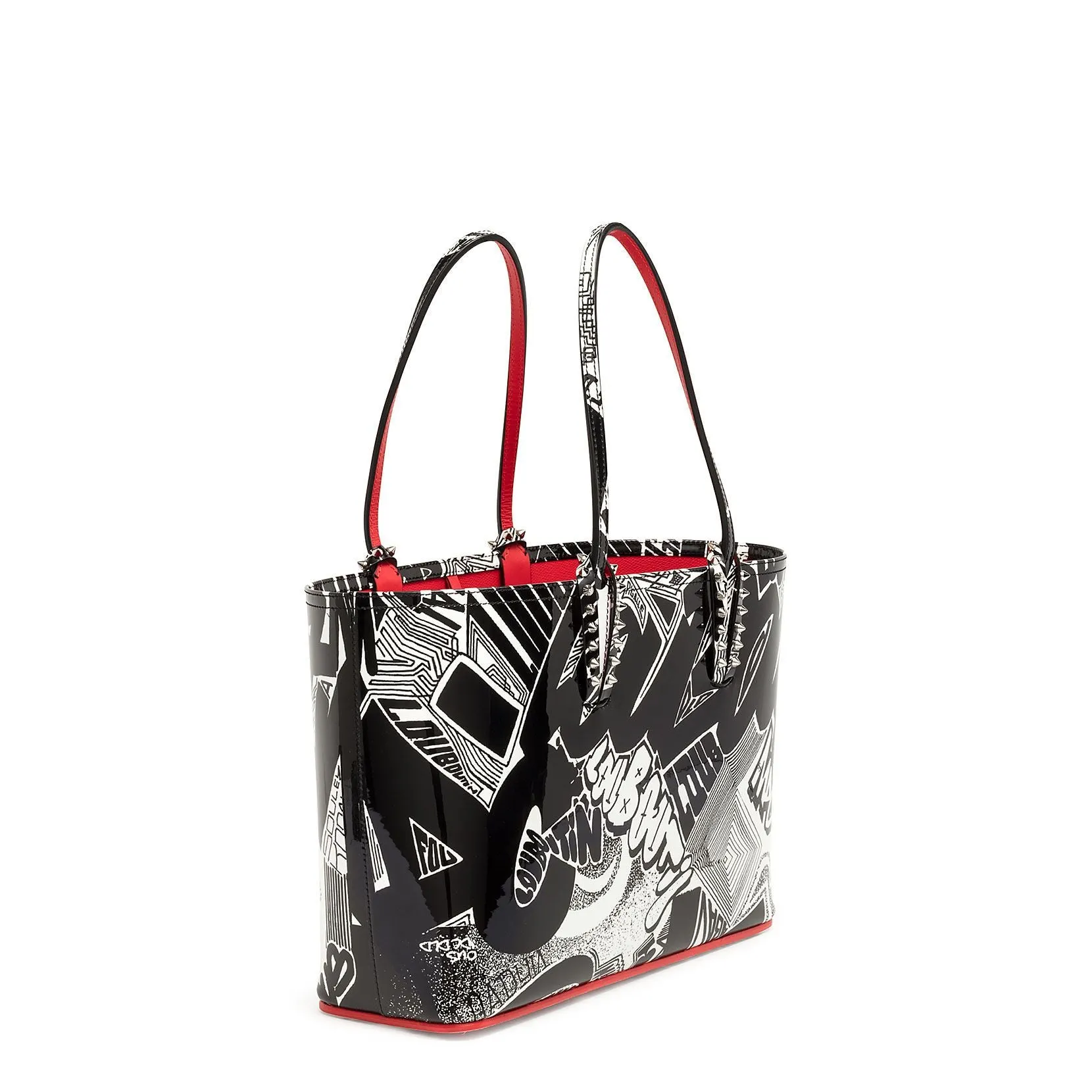 Christian Louboutin Cabata small Nicograf patent leather tote