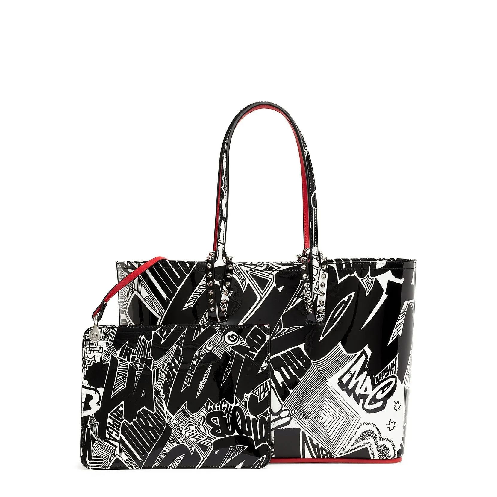 Christian Louboutin Cabata small Nicograf patent leather tote