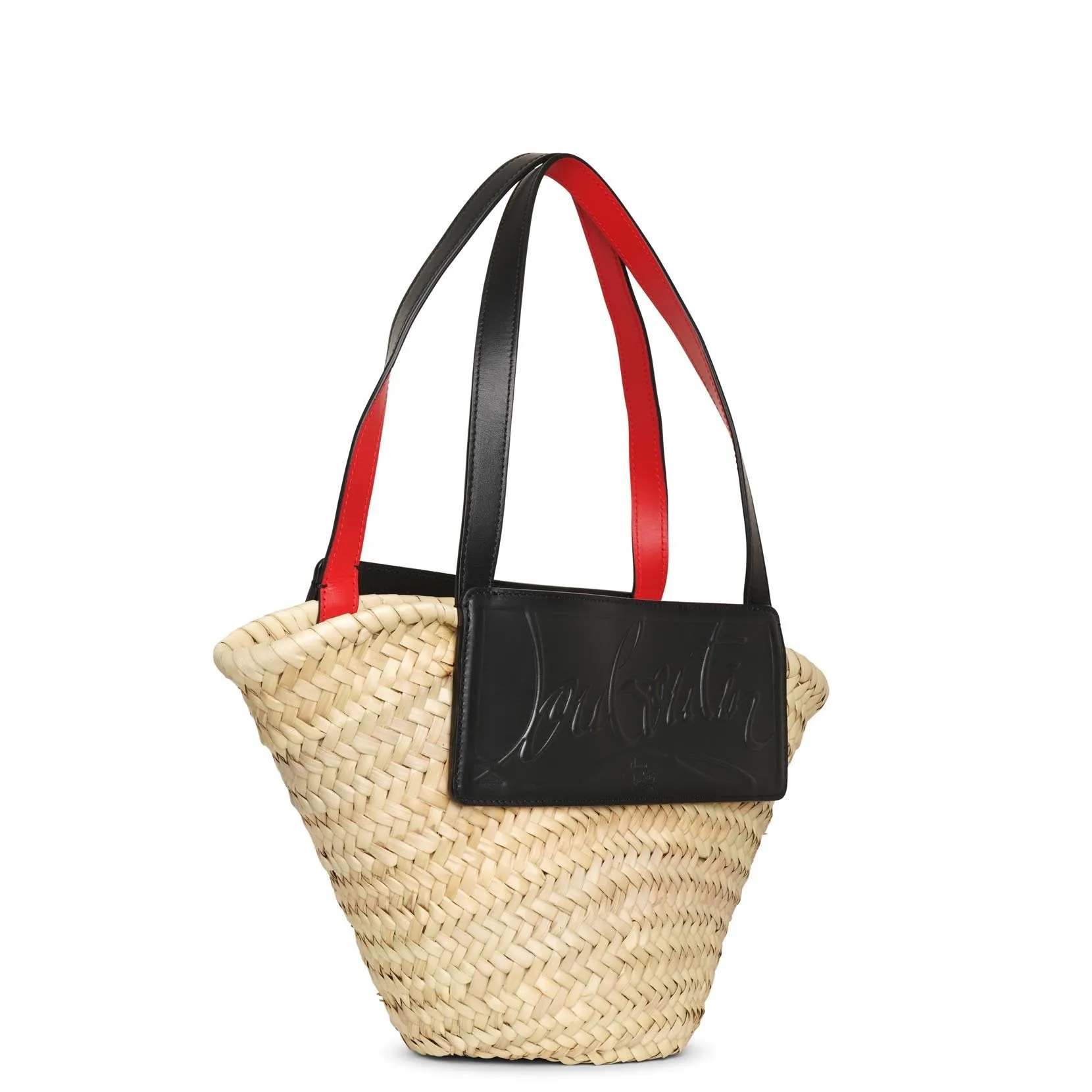 Christian Louboutin Loubi Shore Small black leather beach tote