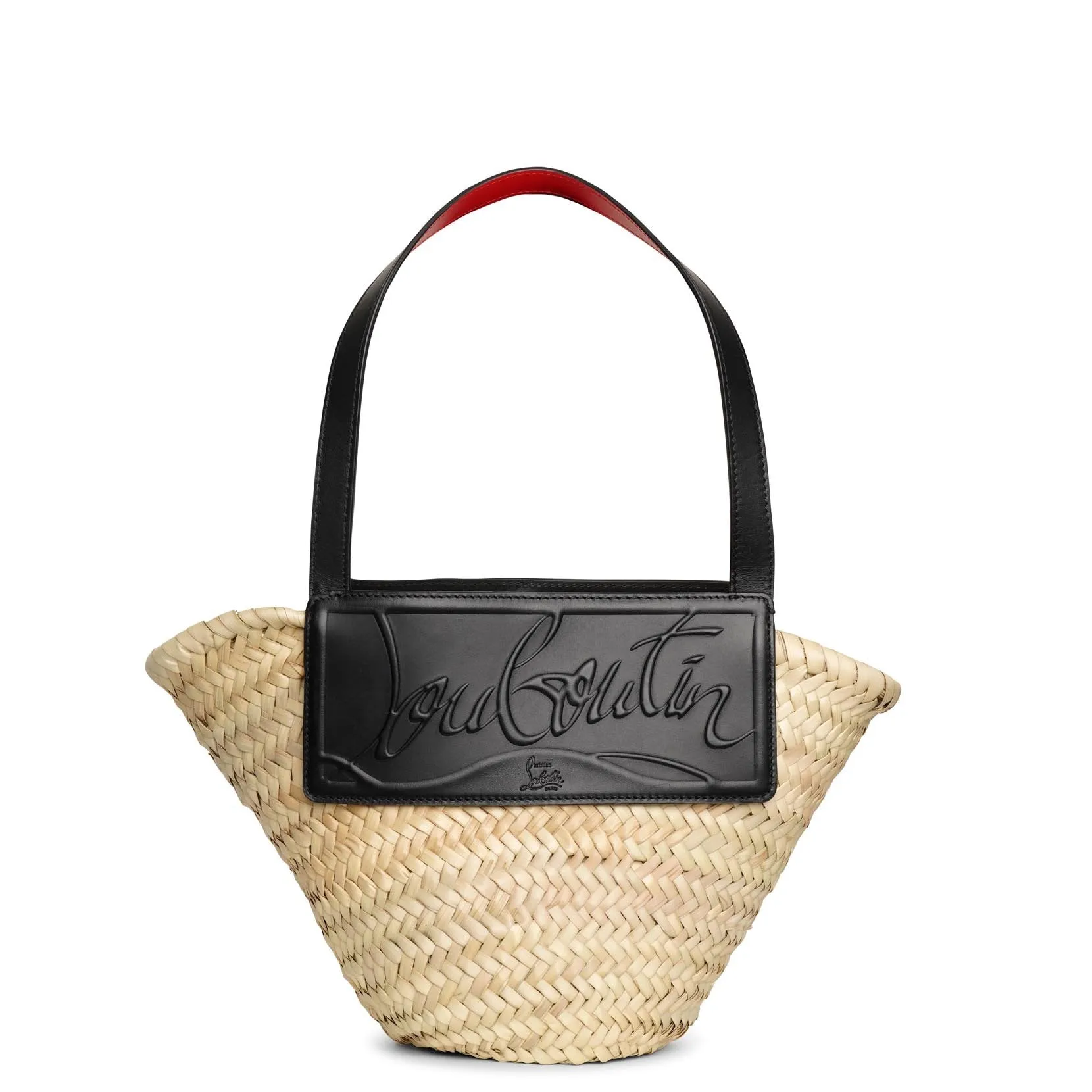 Christian Louboutin Loubi Shore Small black leather beach tote