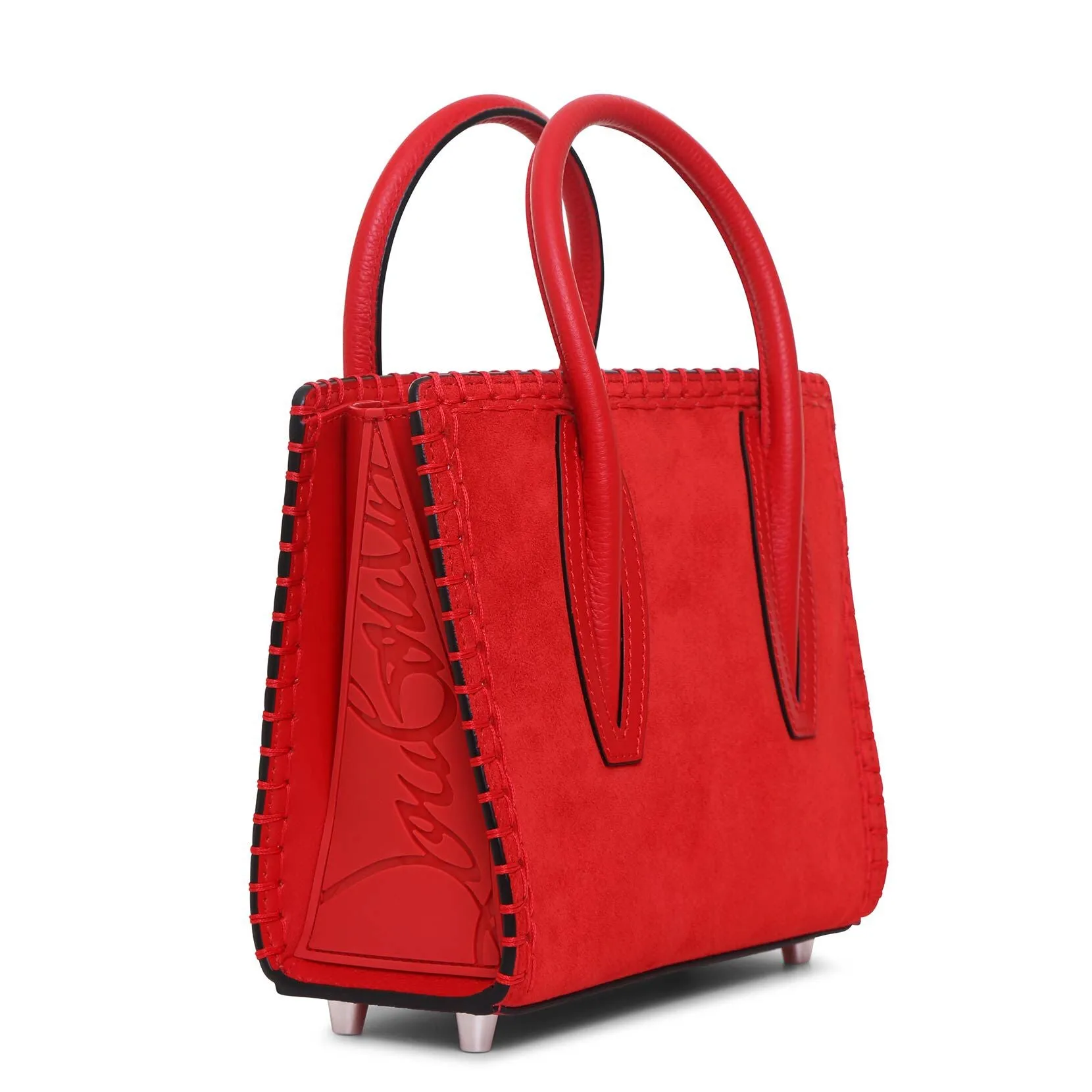 Christian Louboutin Paloma S mini Loubi red suede tote