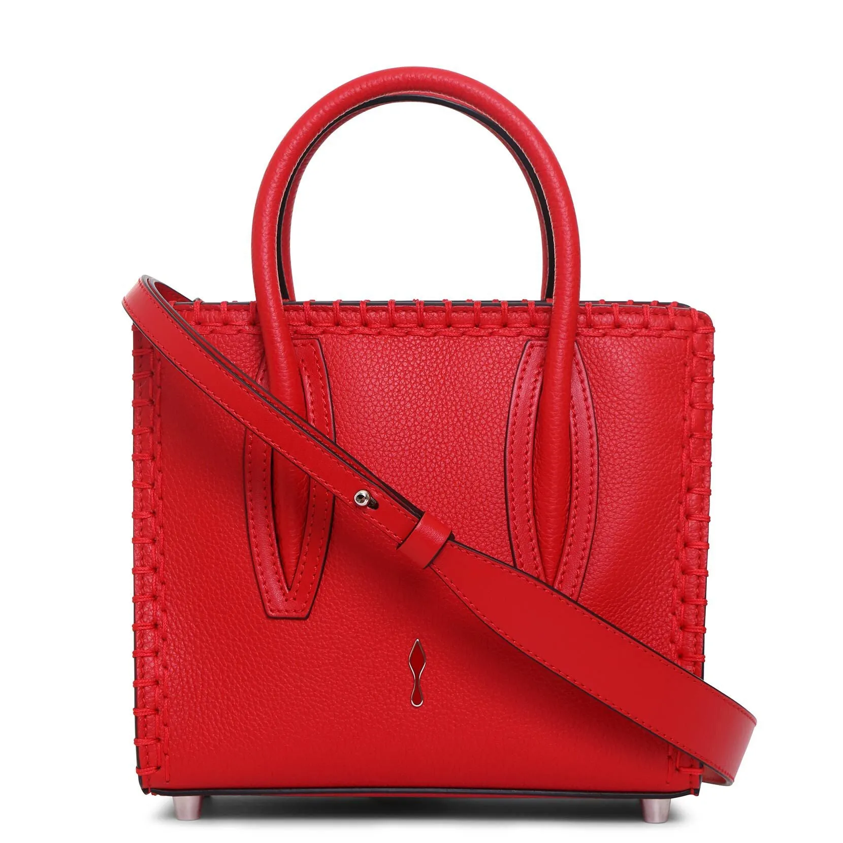 Christian Louboutin Paloma S mini Loubi red suede tote