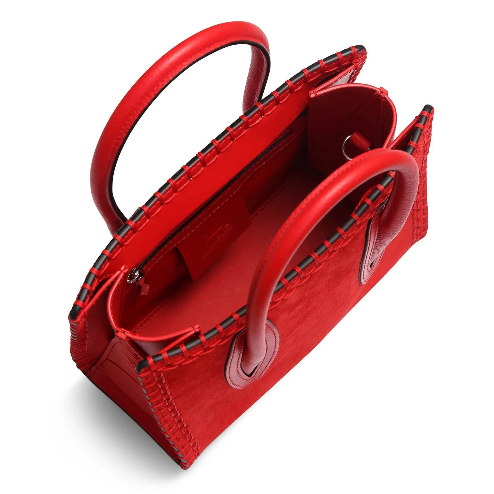 Christian Louboutin Paloma S mini Loubi red suede tote