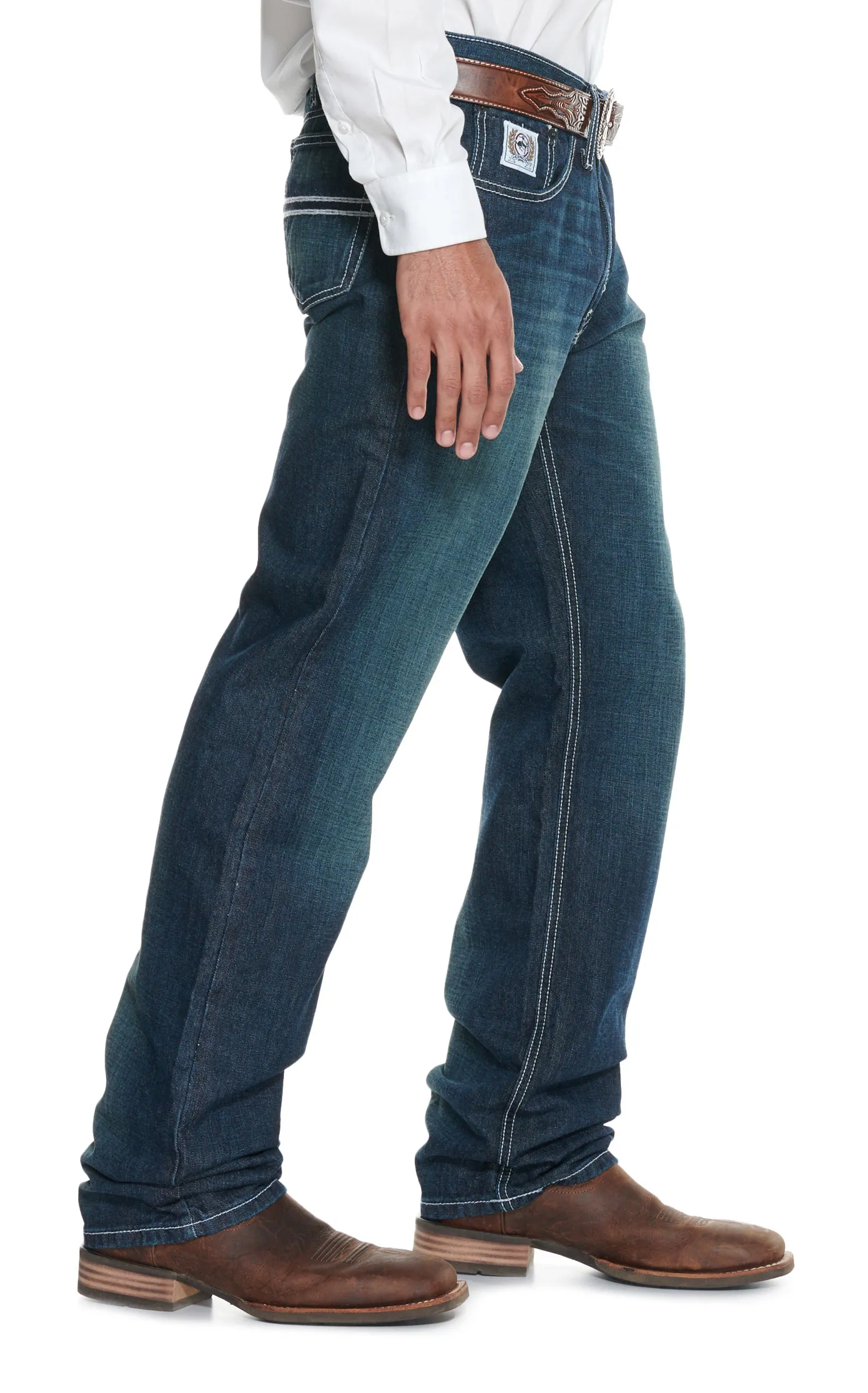 Cinch Men's White Label Dark Wash Relaxed Fit Straight Leg Jeans