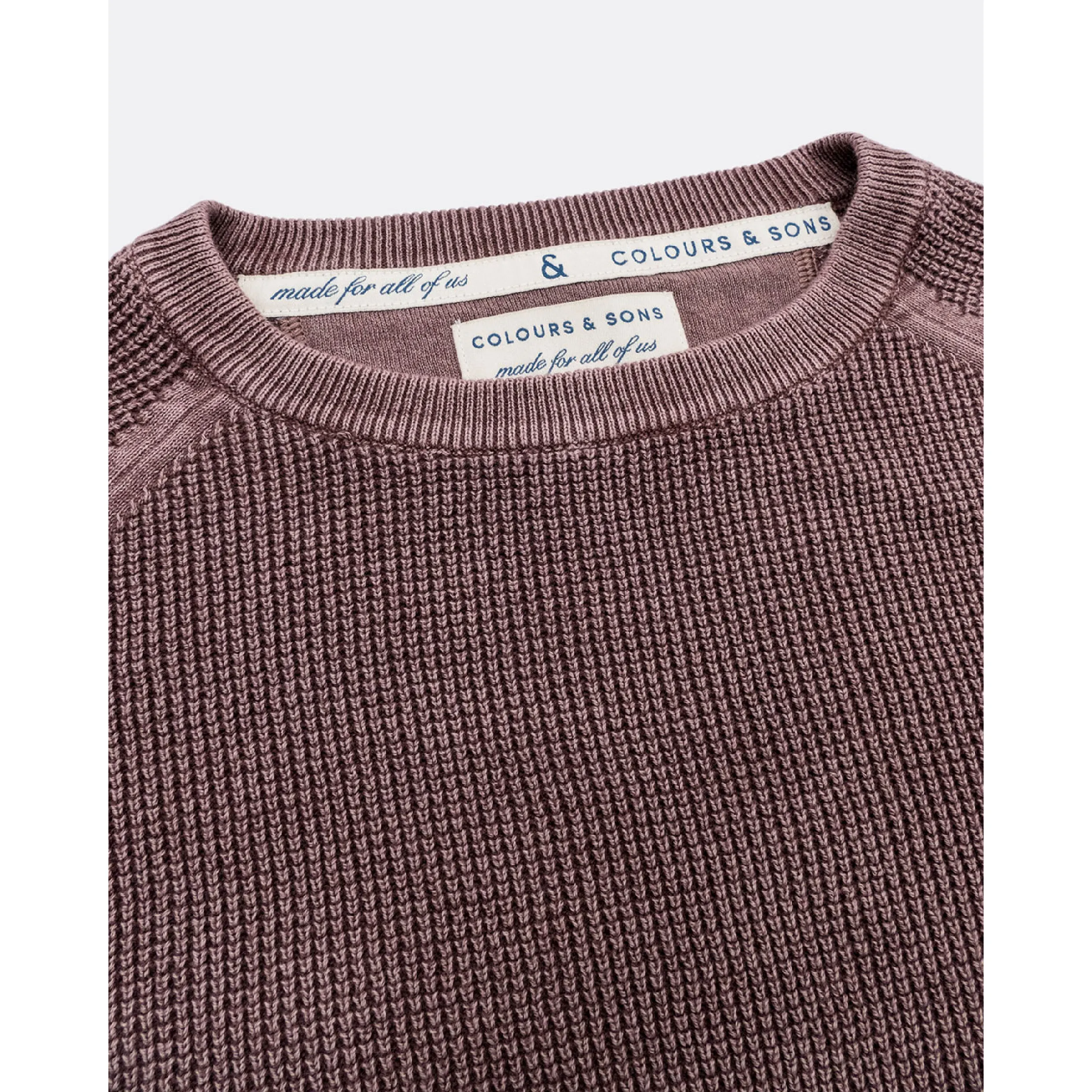 Colours And Sons Pure Cotton Crew Pullover 9023-101 - Mauve