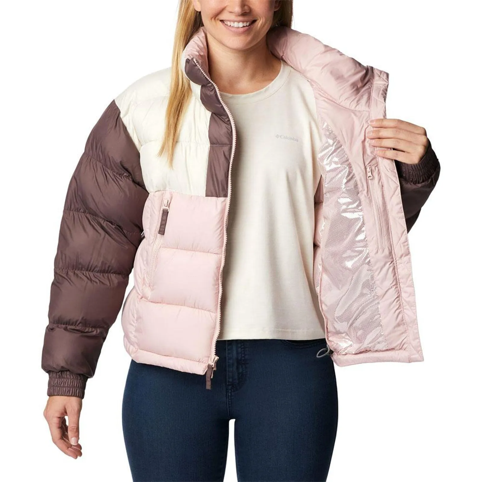 Columbia Pike Lake 2 Cropped Women's Jacket ''Beige/Brown/Pink''