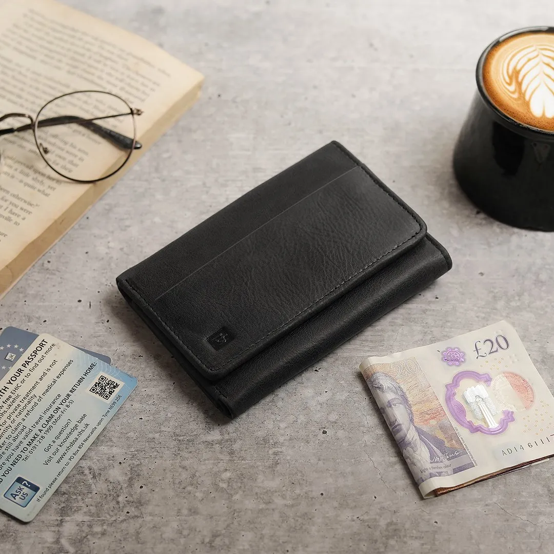 Columbia Trifold Wallet with ID window - PRIMEHIDE Leather