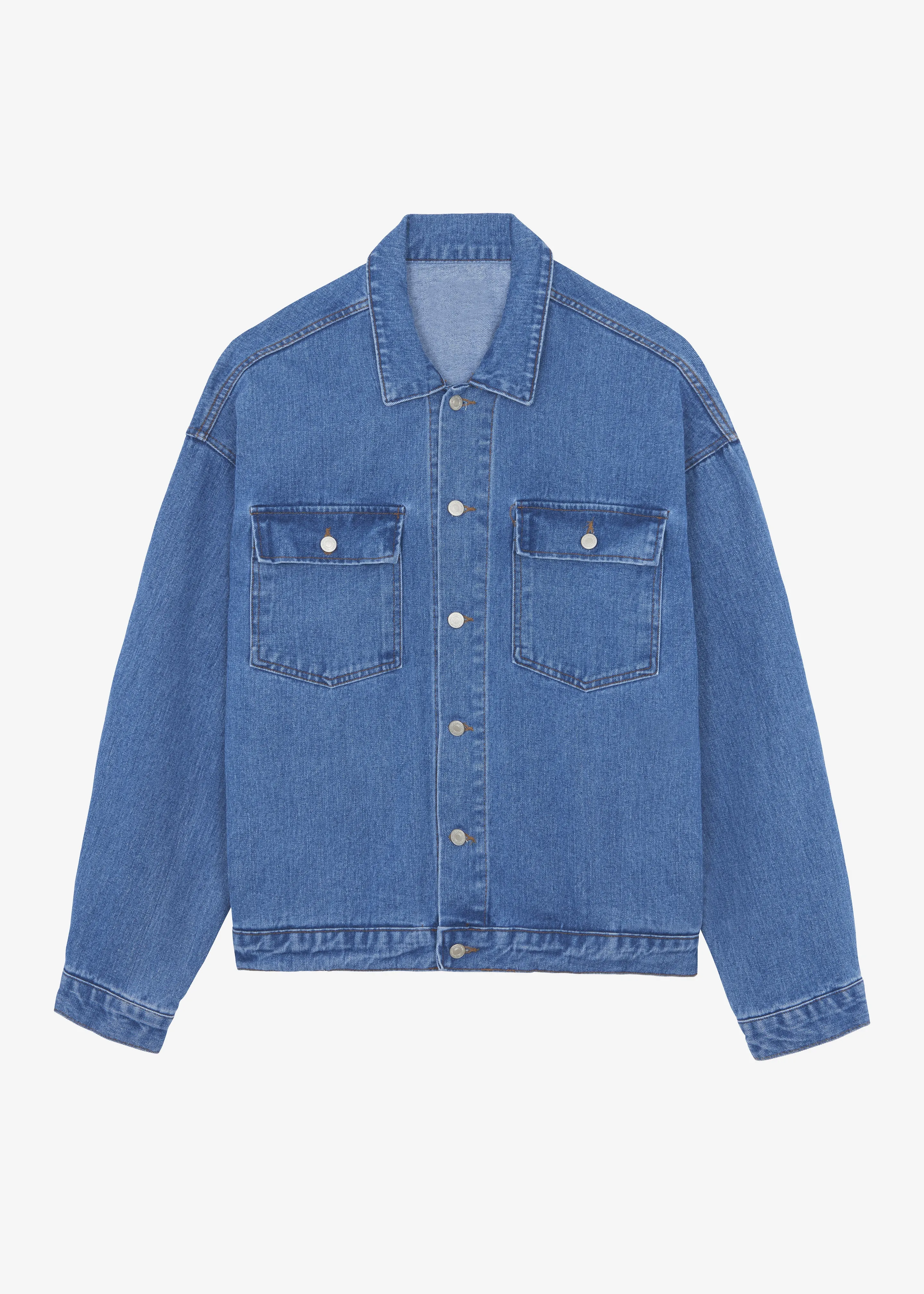 Connor Oversized Denim Jacket - Medium Wash