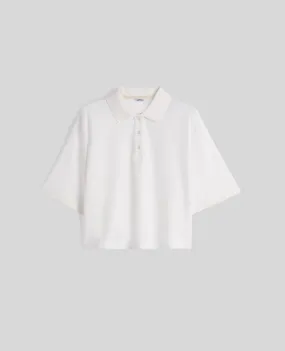 cotton polo - white