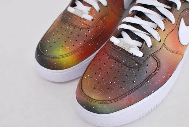 Custom solar flare galaxy air force one nike sneakers