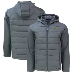 Cutter & Buck NDSU Bison Gray Evoke Hybrid Eco Softshell Recycled Full-Zip Hoodie Jacket