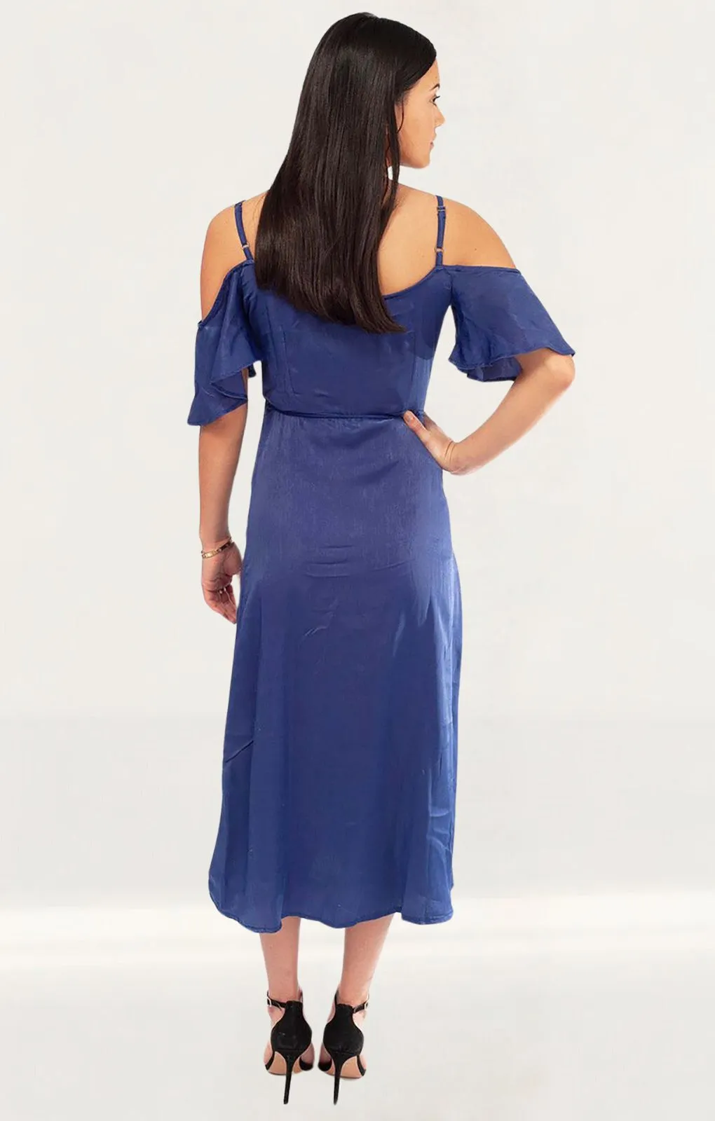 Dancing Leopard Cobalt Wrap Dress