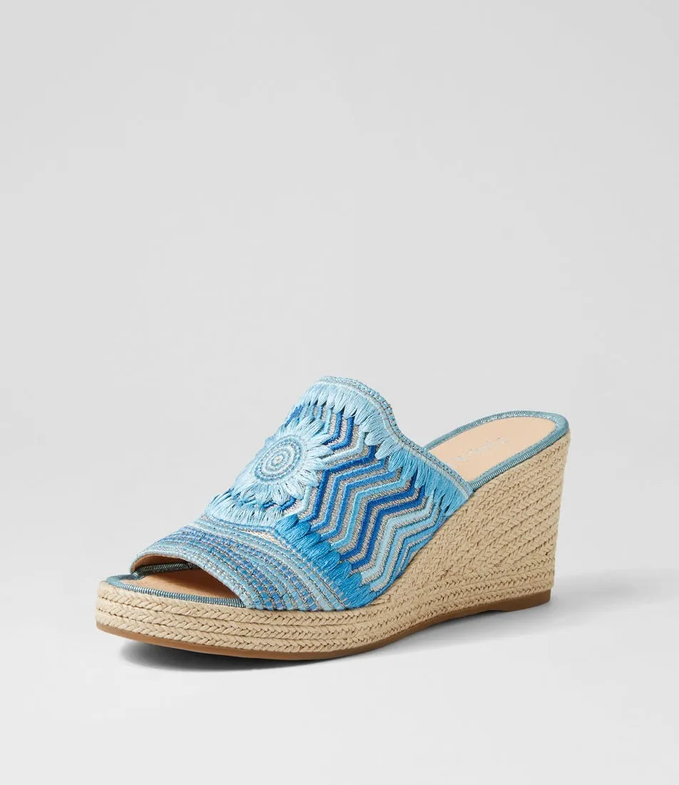 DJANGO & JULIETTE Pentos Blue Multi Sandals