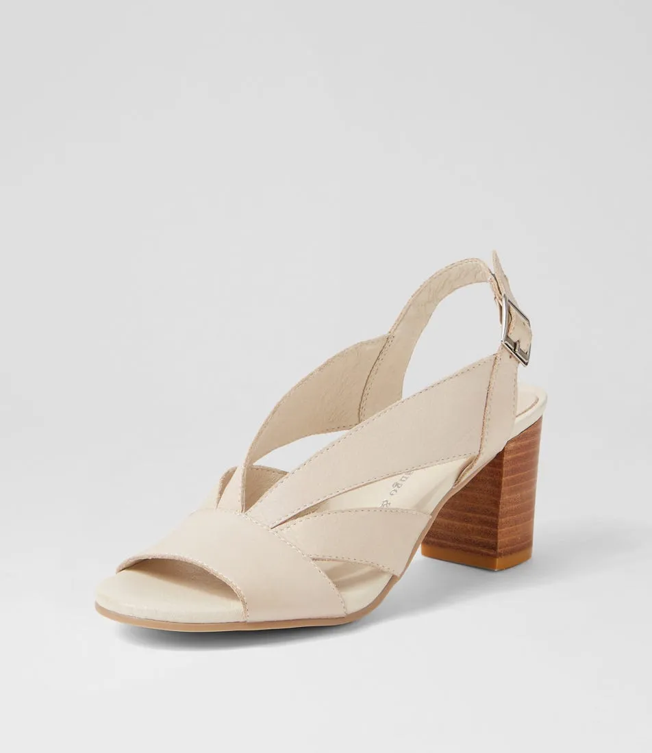 DJANGO & JULIETTE Simmie Vanilla Leather Sandals