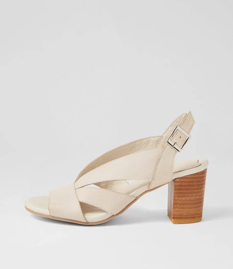 DJANGO & JULIETTE Simmie Vanilla Leather Sandals