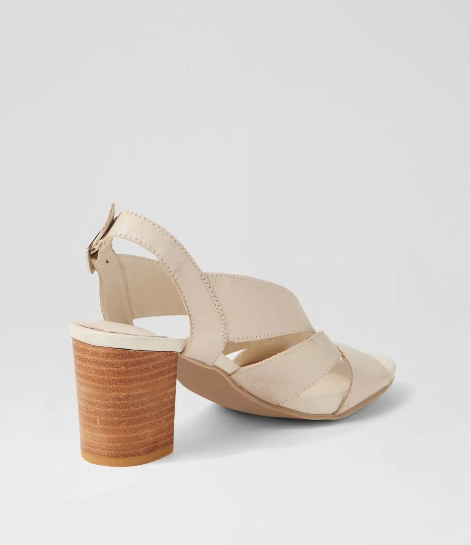 DJANGO & JULIETTE Simmie Vanilla Leather Sandals