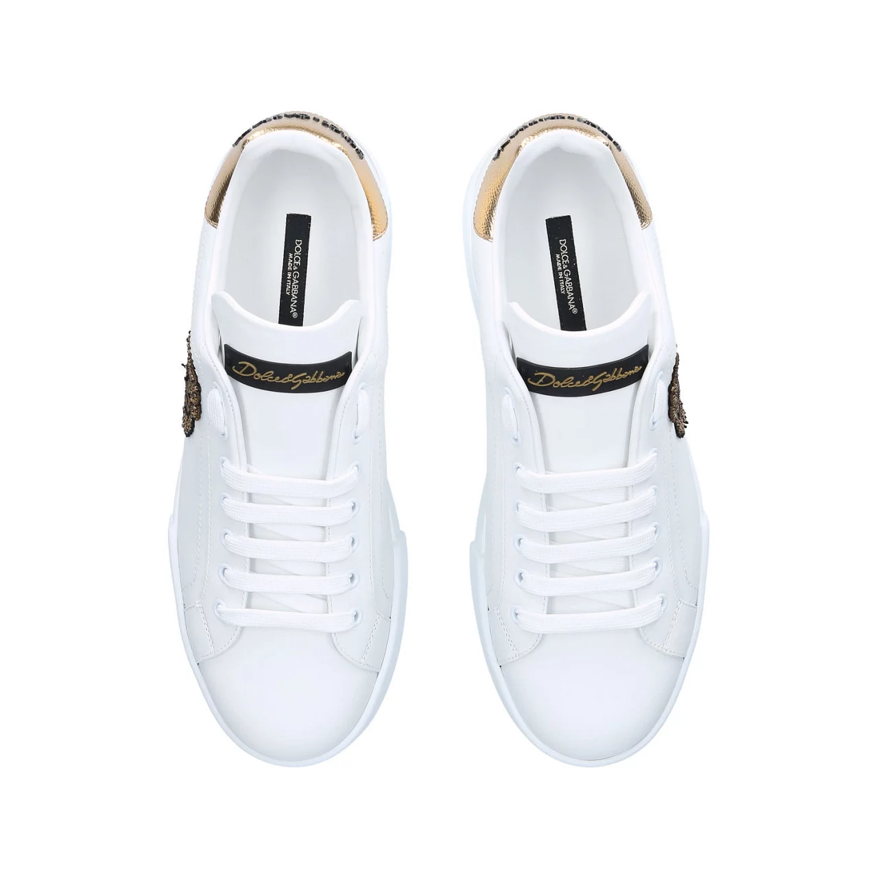 DOLCE & GABBANA Portofino Crown Trainers - White