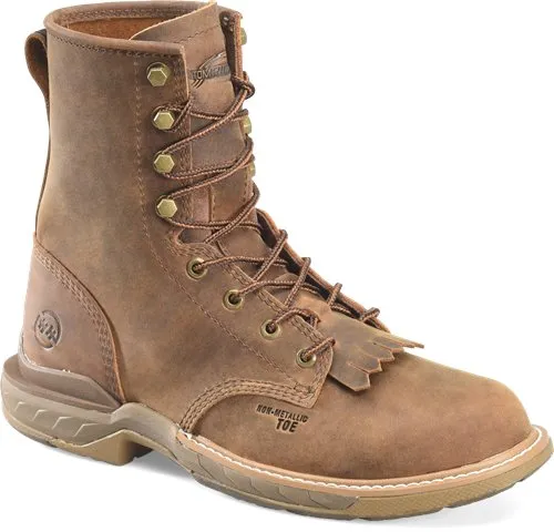 Double H Men's 8 Raid U Toe Lacer Work Boot - Brown DH5394