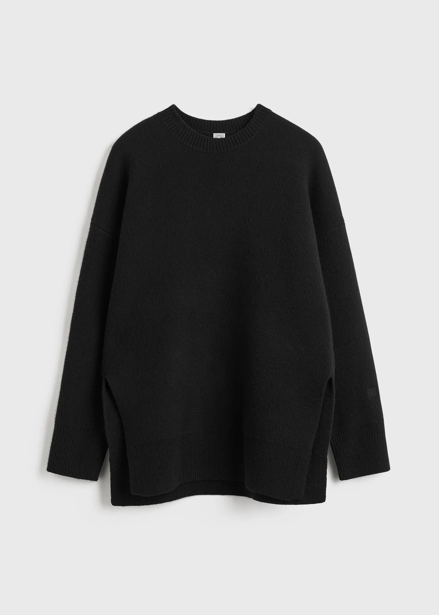 Double-knit pullover black