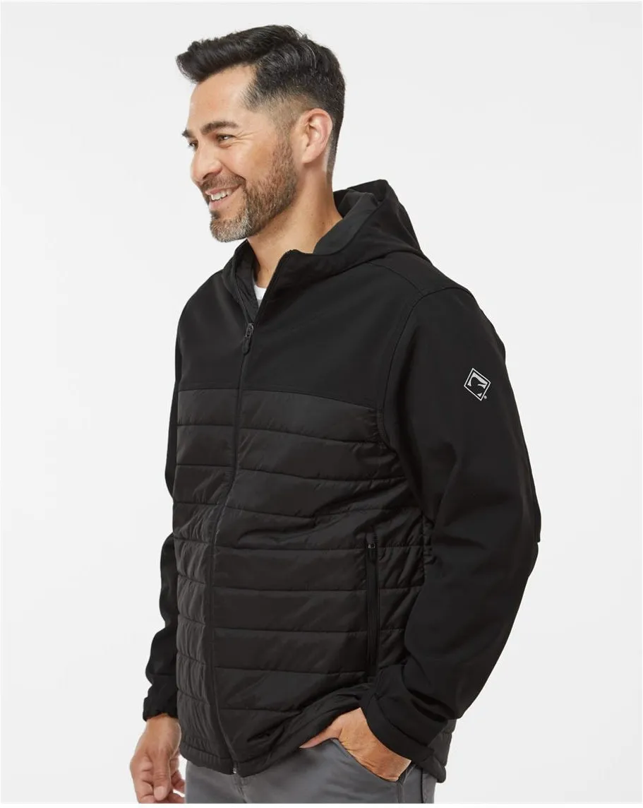 DRI Duck Pinnacle Puffer Body Softshell Hooded Jacket