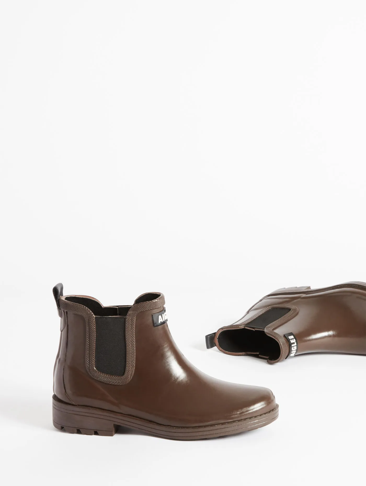 Equestrian-inspired ankle rain boot