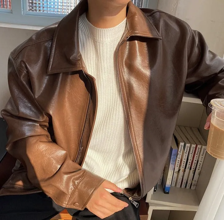 Faux Leather Coach Jacket