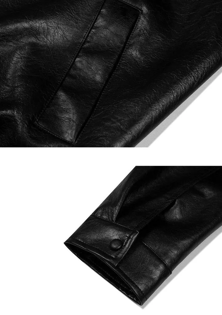 Faux Leather Coach Jacket