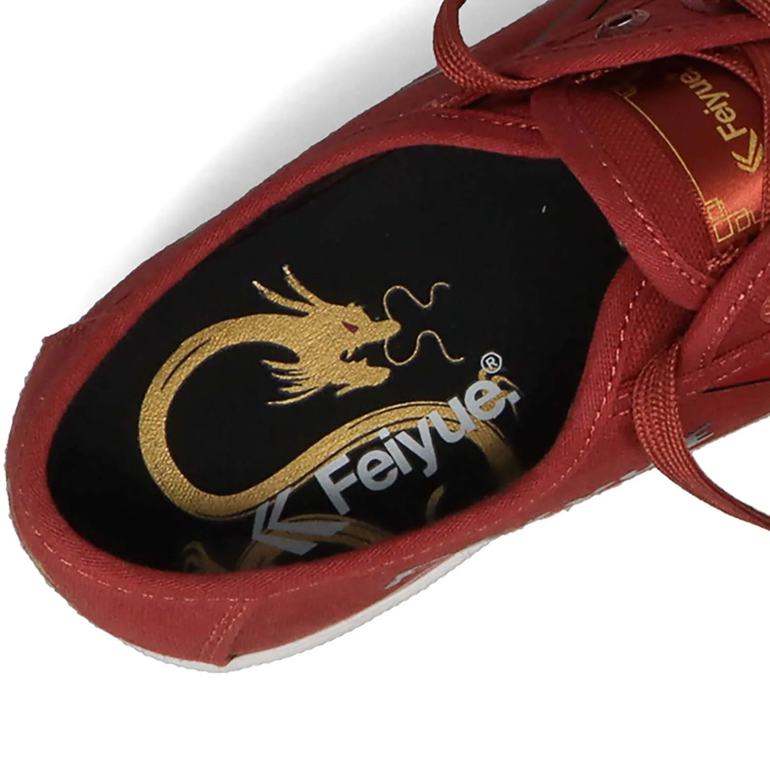 Feiyue Lo 1920 Canvas CNY Trainers - Rosewood/Black/Gold