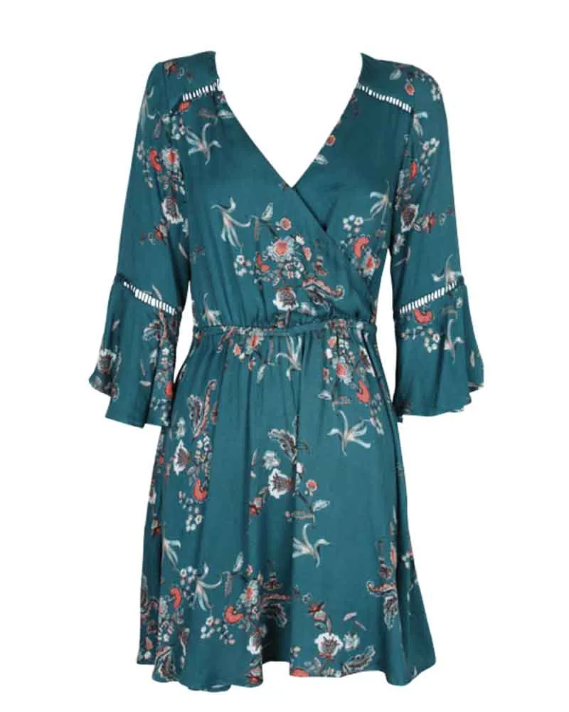 Final Sale - MINKPINK - Secret Garden Wrap Dress - multi