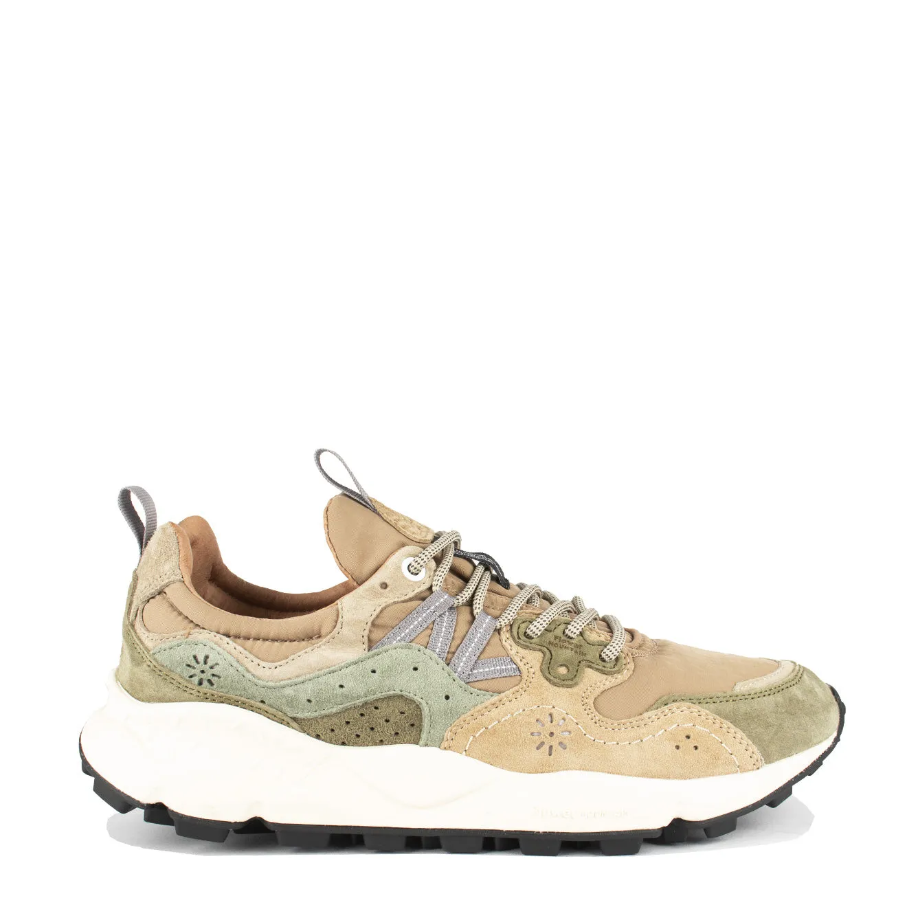 Flower Mountain Yamano 3 Man Trainers Military / Beige