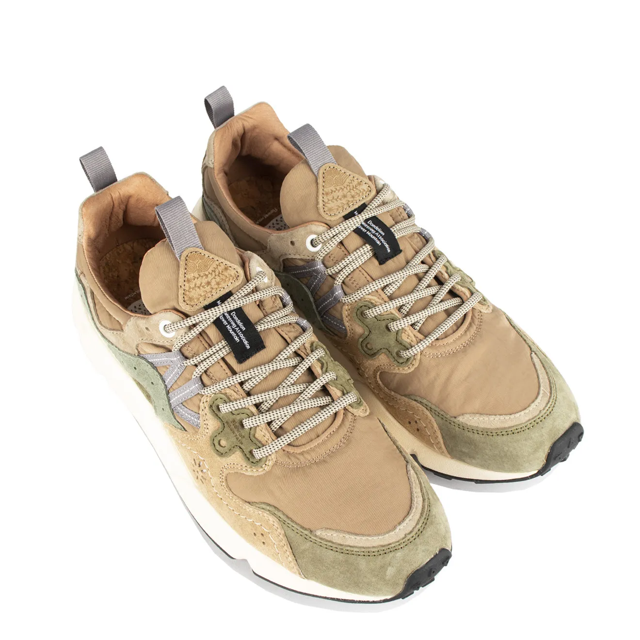 Flower Mountain Yamano 3 Man Trainers Military / Beige