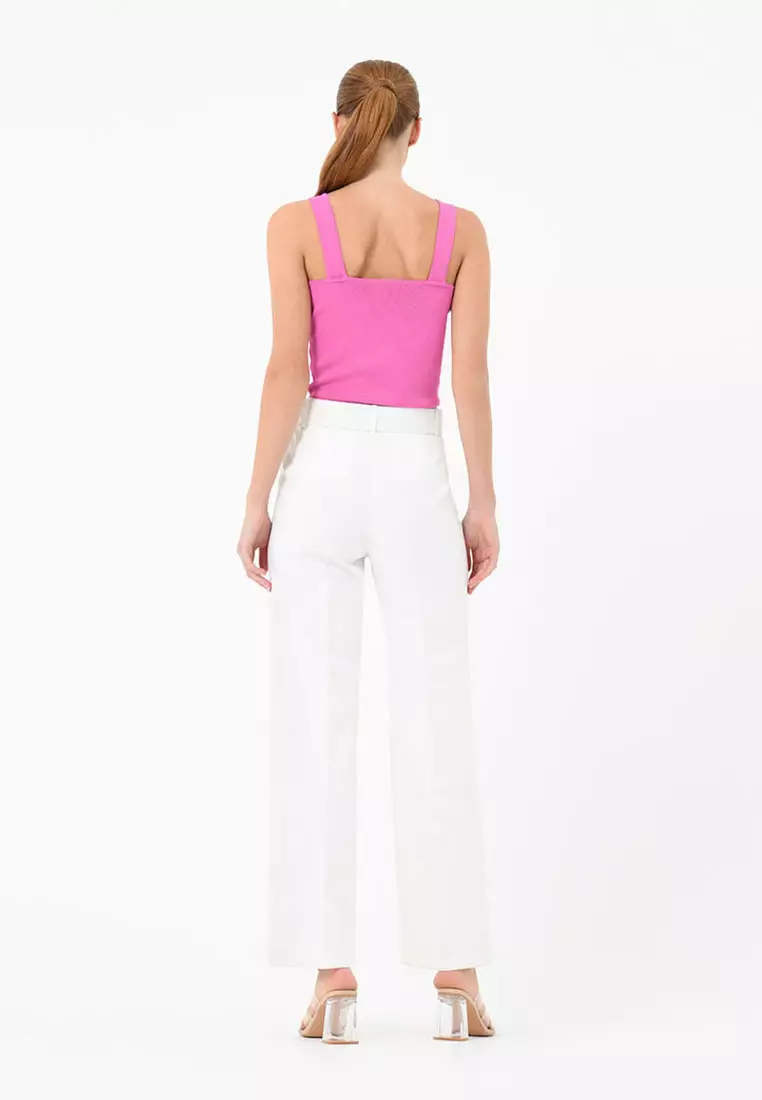 FORCAST FORCAST Miami Cropped Sleeveless Knit Top