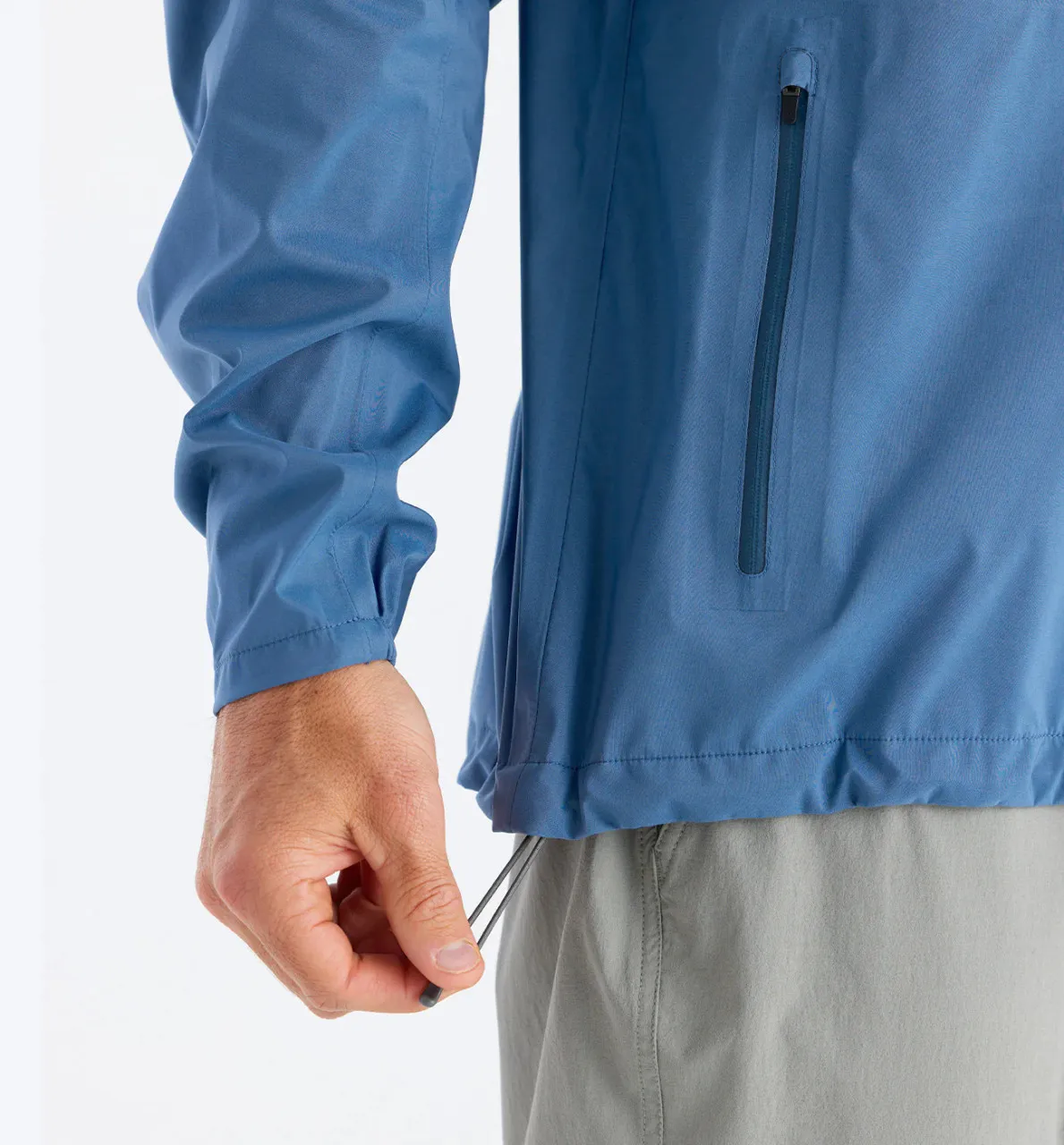 Free Fly Men's Cloudshield Rain Jacket: Heron Blue