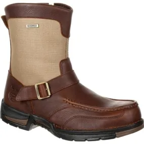 Georgia Boot Mens Athens Waterproof Side-Zip Boot GB00245 BROWN