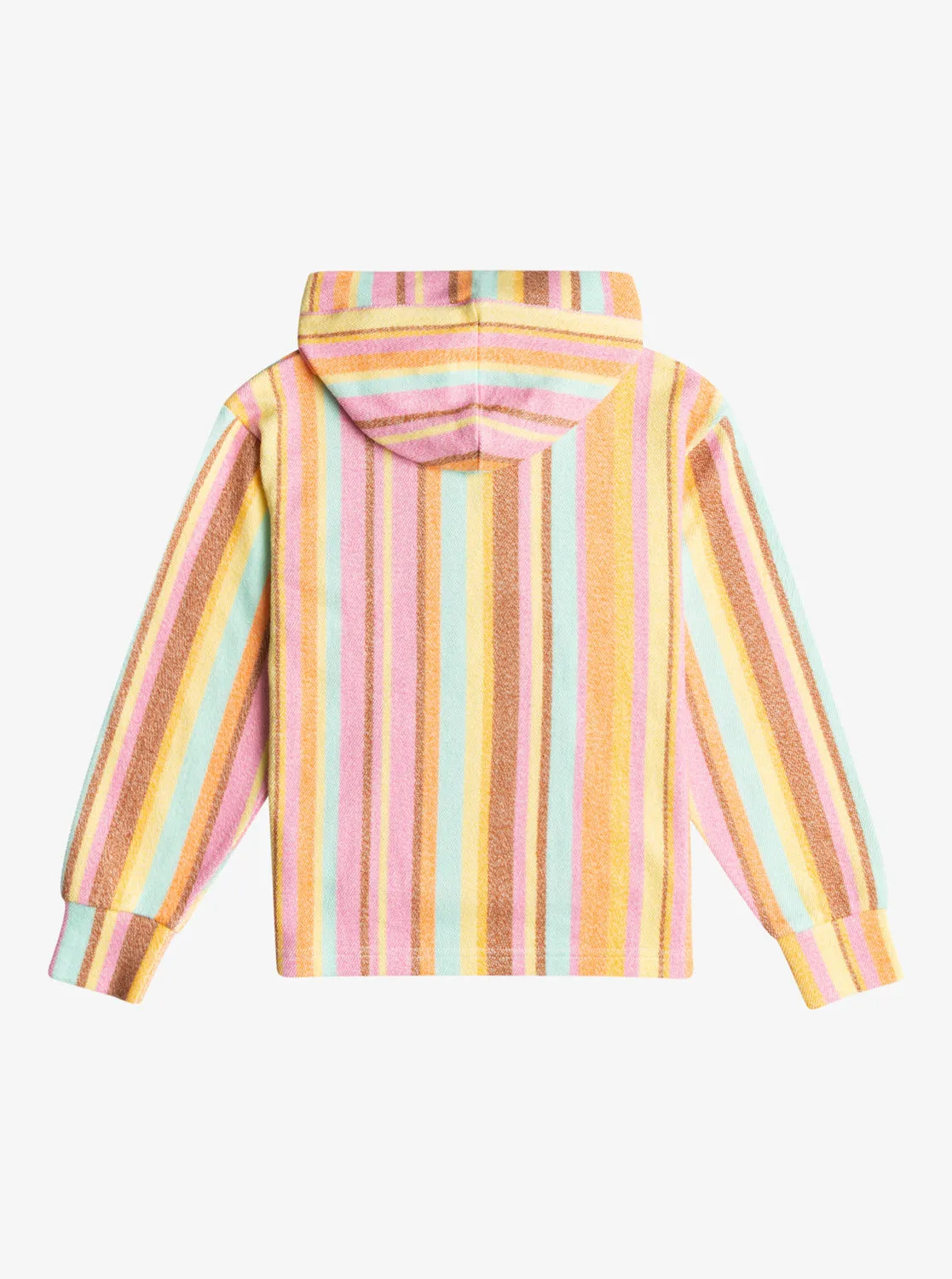 Girls 4-16 Feels Like Summer Pullover Sweatshirt - Mocha Bisque Mirage Stripe