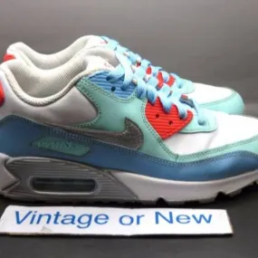 Girls Nike Air Max '90 Lakeside White Teal GS Running 20...