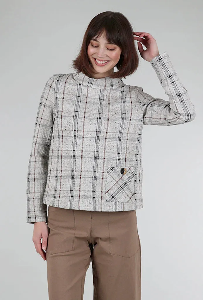 Habitat 32810 Speckle Knit Plaid Pocket Pullover