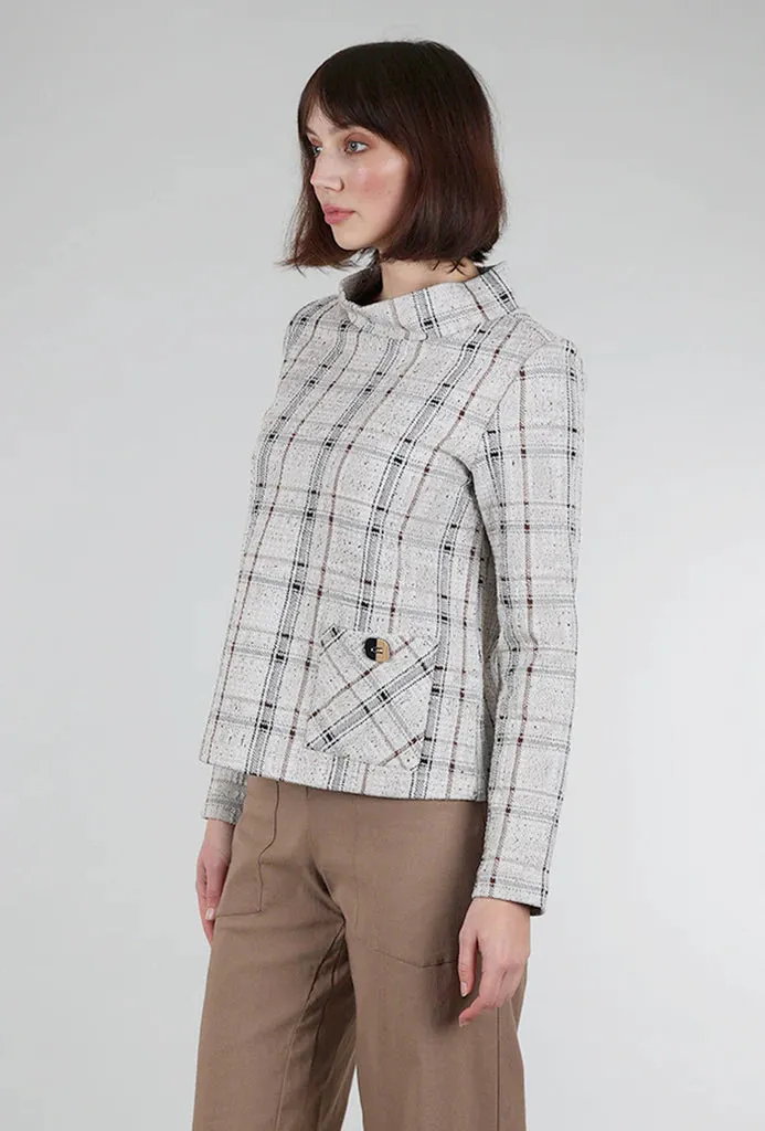 Habitat 32810 Speckle Knit Plaid Pocket Pullover