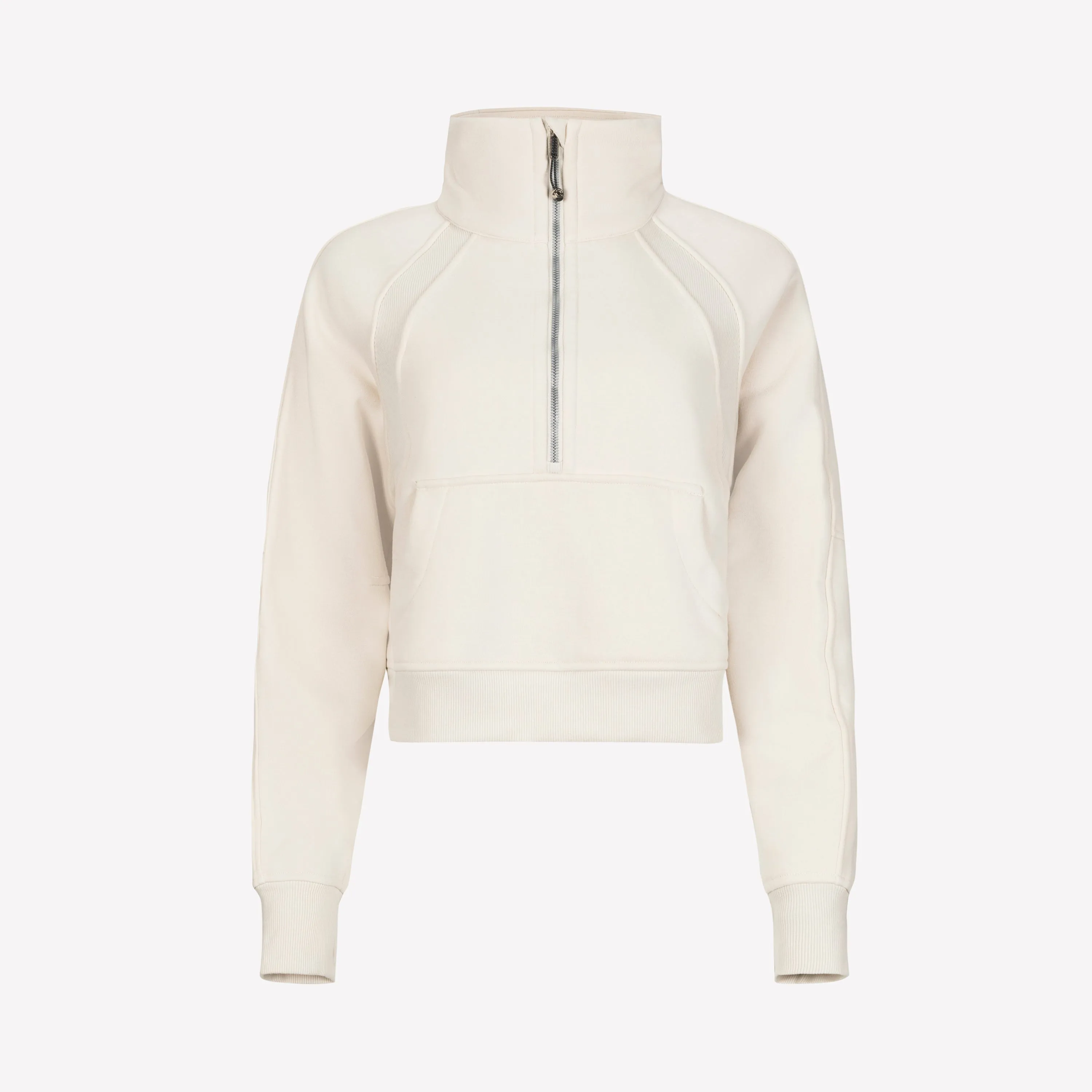 Half Zip Pullover - Ecru/Rose Gold