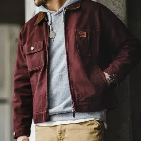 Heavyweight Canvas Corduroy Collar Workwear Jacket