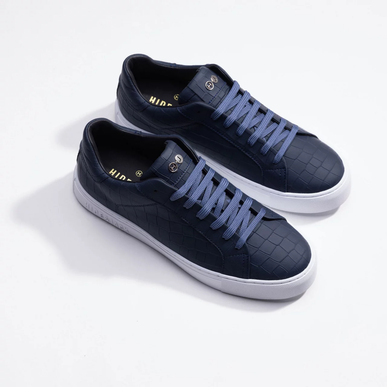 HIDE AND JACK Essence Leather Trainers - Navy