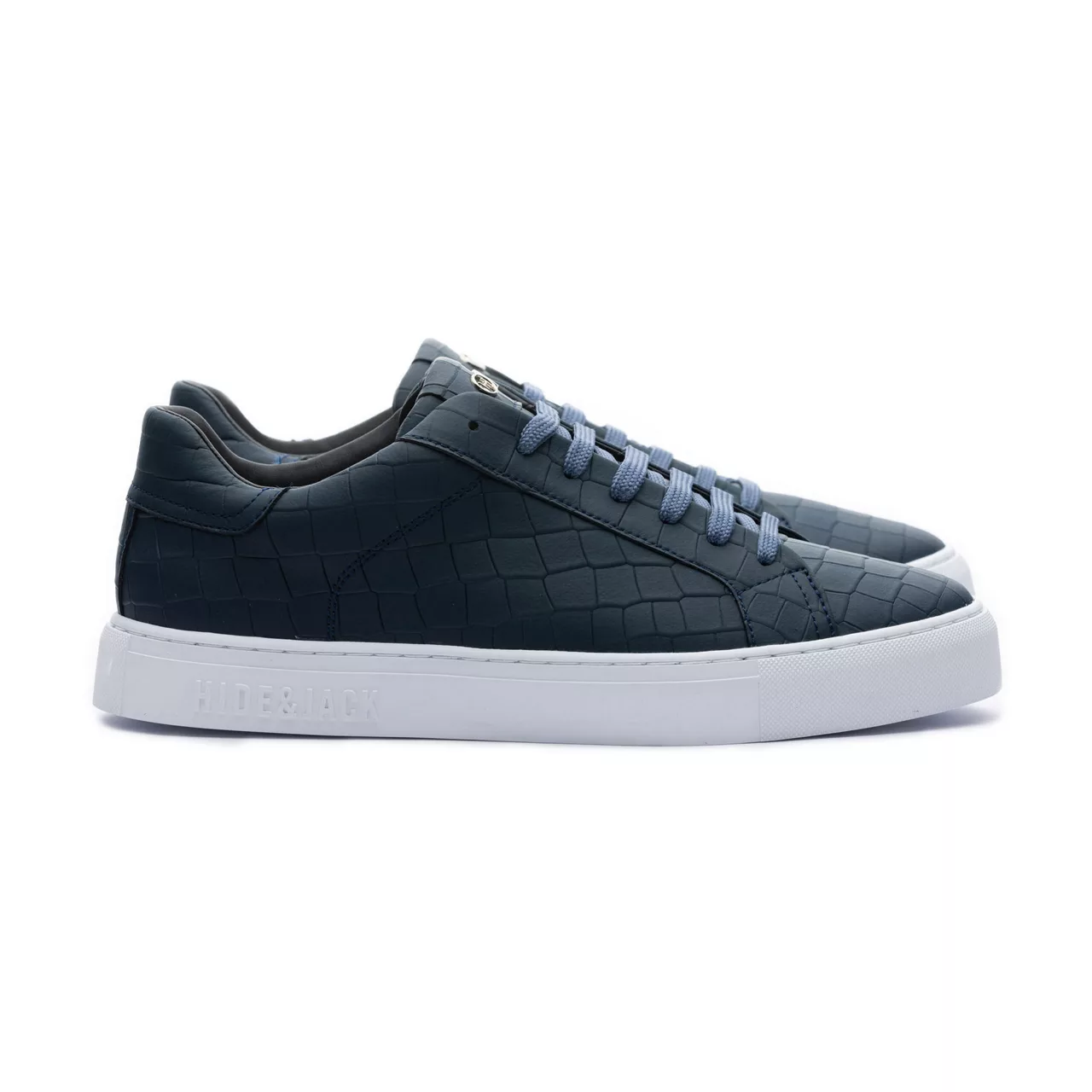 HIDE AND JACK Essence Leather Trainers - Navy