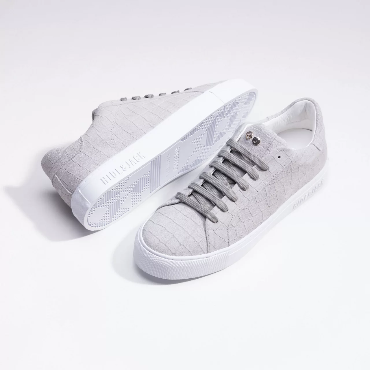 HIDE AND JACK Oil Suede Trainers - Grey