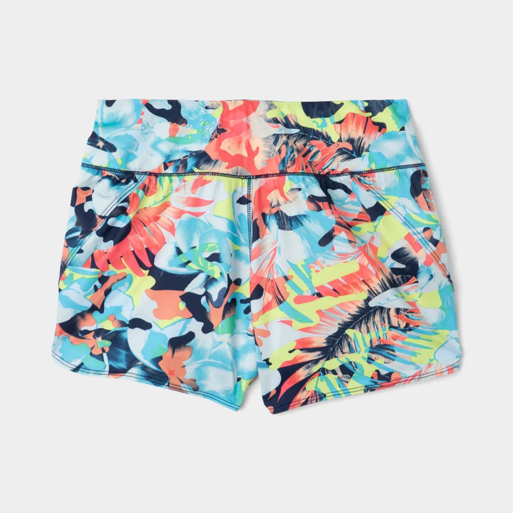 JD Sports The North Face Junior Girls’ Printed Amphibious Knit Class V Shorts / TNF Navy Youth Tropical Camo Print