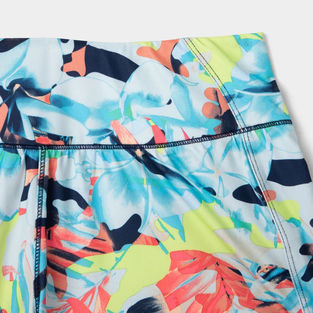 JD Sports The North Face Junior Girls’ Printed Amphibious Knit Class V Shorts / TNF Navy Youth Tropical Camo Print