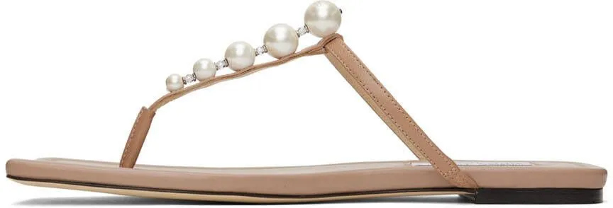 Jimmy Choo Pink Alaina Flat Sandals