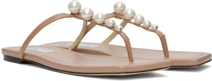 Jimmy Choo Pink Alaina Flat Sandals