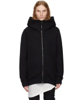 Julius Black Funnel Neck Hoodie